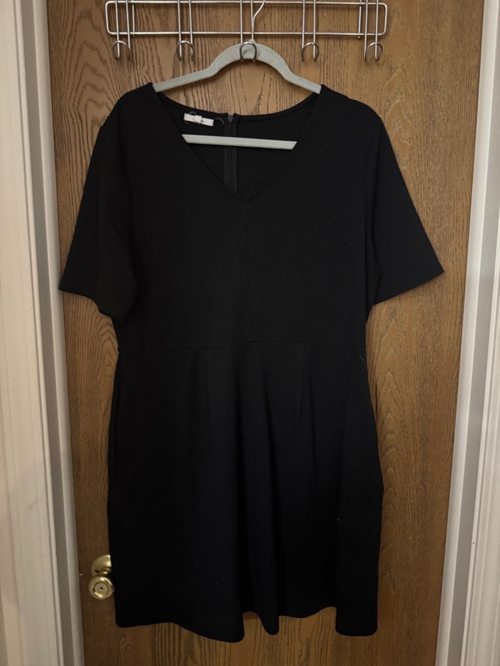 Maurices Black V-Neck Short Sleeve Dress